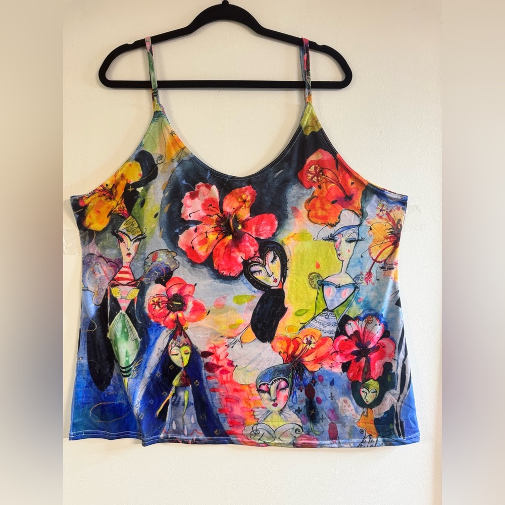 Hibiscus sisters tank top